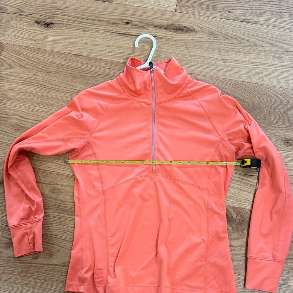 Vibrant Orange Quarter-Zip Women's Sweatshirt Size Medium Kate Lord - Picture 5 of 6